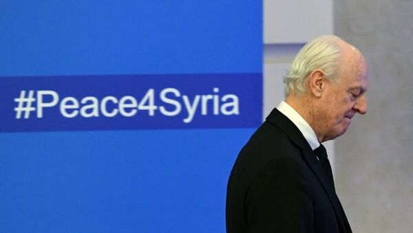 Specijalni izaslanik generalnog sekretara UN za Siriju Stafan de Mistura na pregovorima u Astani - Sputnik Srbija