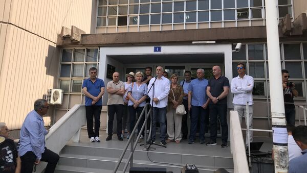 Протести ДФ-а у Подгорици и подршка ухапшеним члановима који су у затвору Спуж - Sputnik Србија